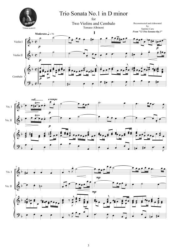 Produktgalerie: Seite 1 von 11 12 Trio Sonatas Op.1, , 2 Violinen und Cembalo