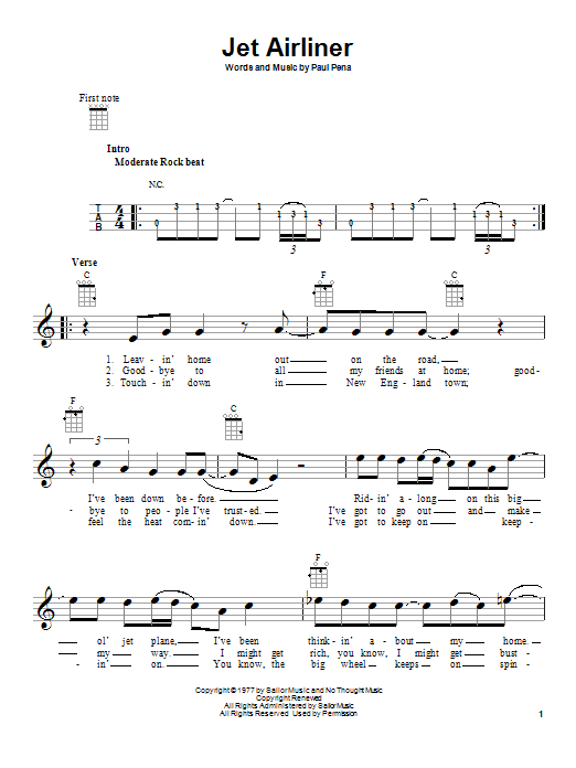 Product gallery: Page 1 of 1 Jet Airliner, Steve Miller Band