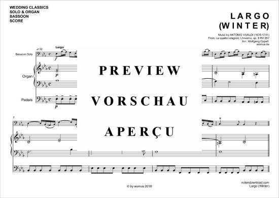 Product gallery: Page 2 of 4 Largo (Winter) , ,  (bassoon + organ)