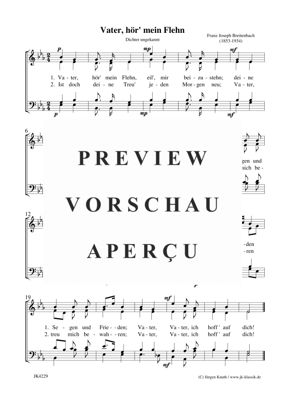 gallery: Vater, hör´ mein Flehn, , Gemischter Chor