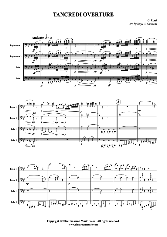 Product picture to: Tancredi Ouvertüre Gioachino Rossini