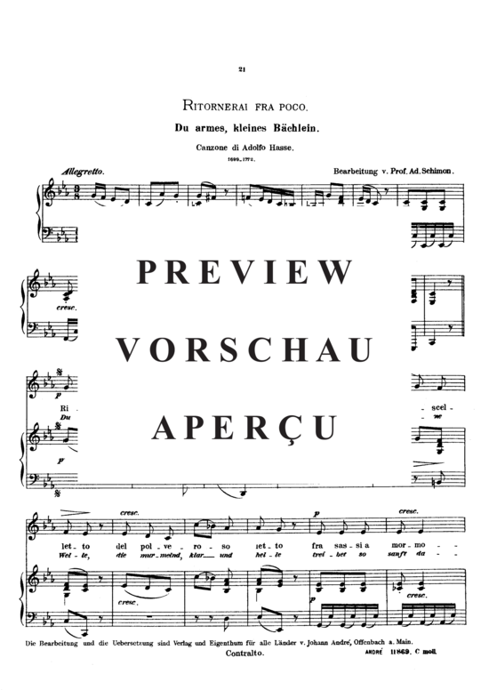 Product gallery: Page 2 of 5 Ritornerai fra poco, Schimon Adolph, Low Voice and Piano