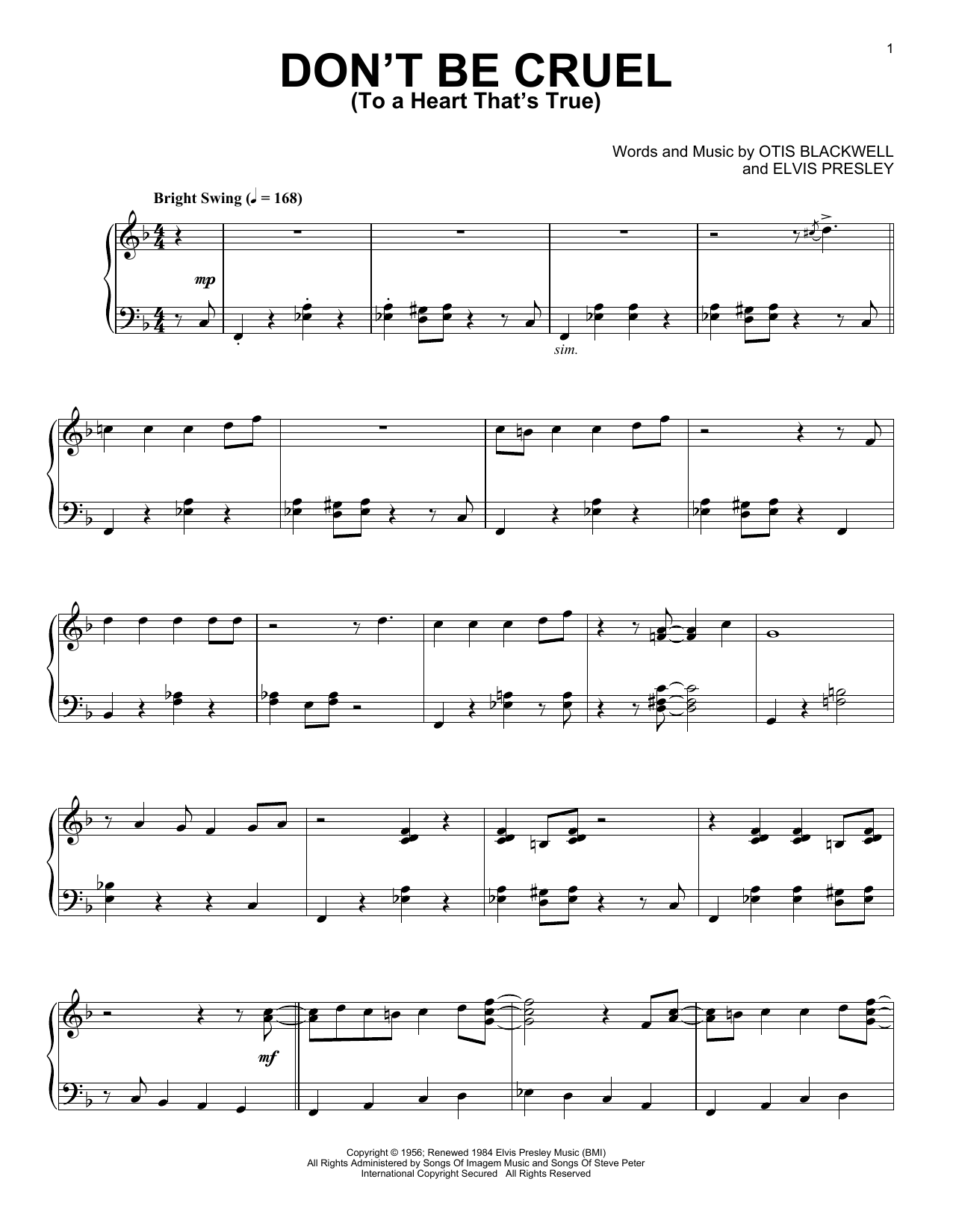 Product gallery: Page 1 of 1 Don't Be Cruel (To A Heart That's True) [Jazz version], Elvis Presley