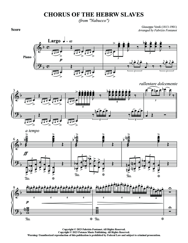 Product gallery: Page 1 of 11 Chorus of Hebrew Slaves, , (tuba and piano)