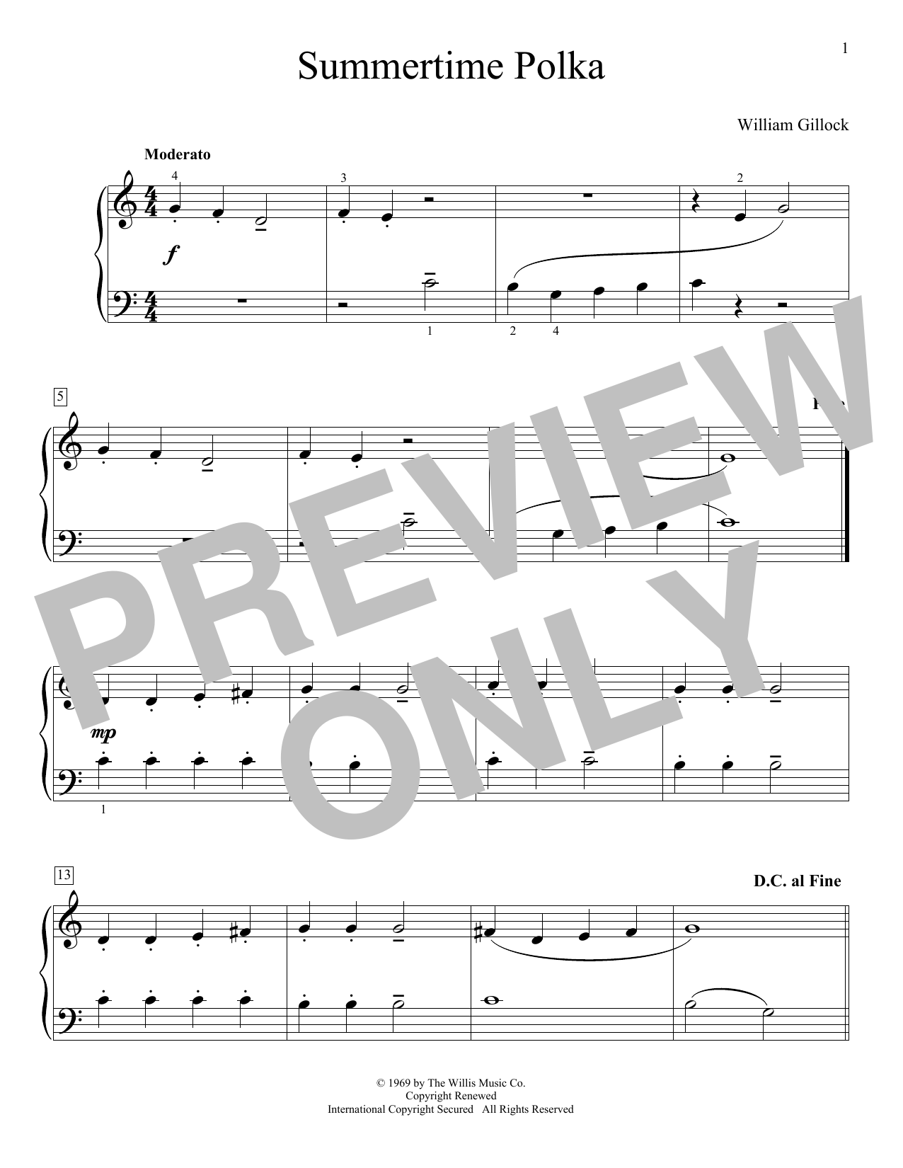 Produktgalerie: Seite 1 von 1 Summertime Polka, William Gillock, Klavier