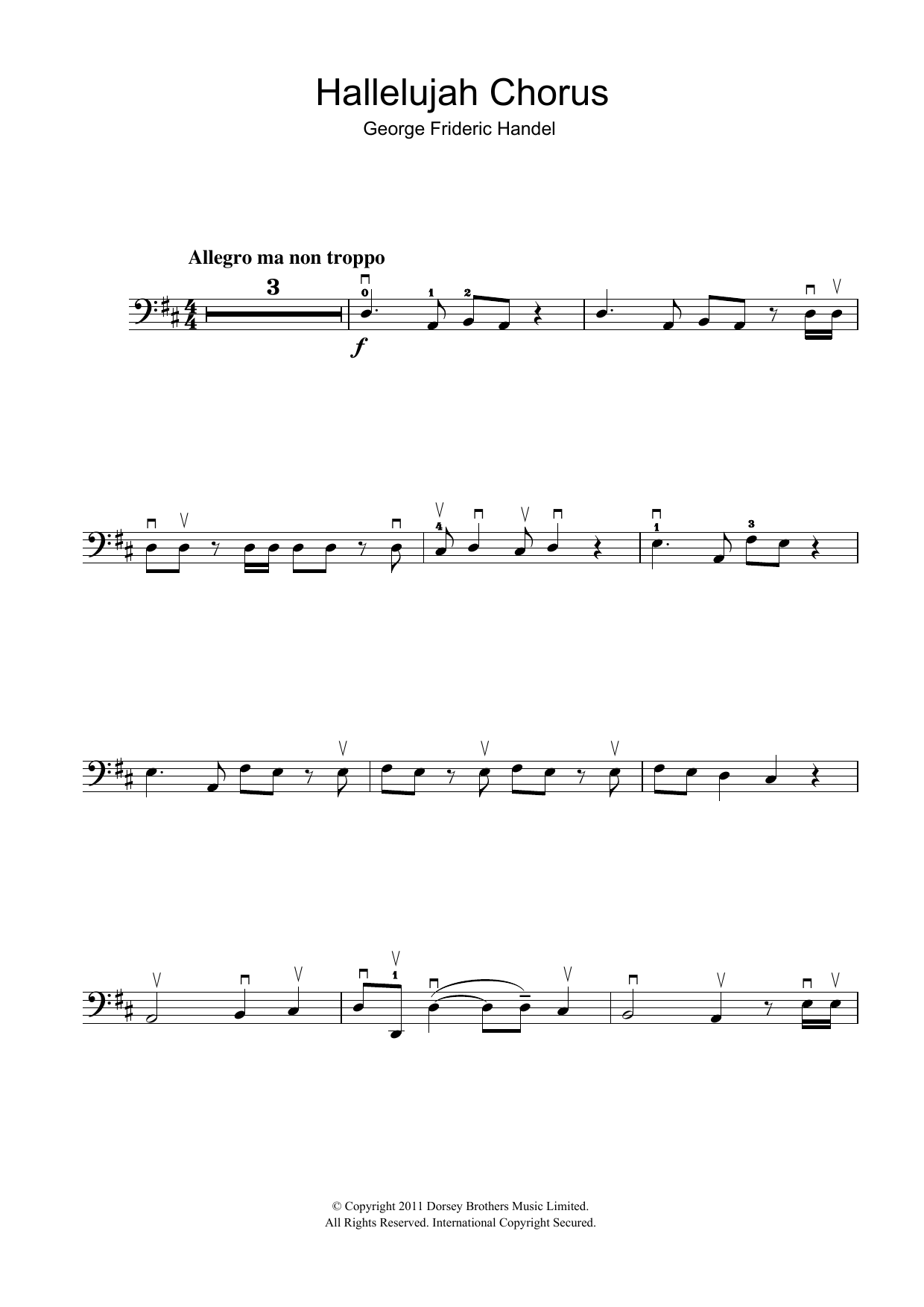 Produktgalerie: Seite 1 von 1 Hallelujah Chorus (from The Messiah), George Frideric Handel, Violoncello