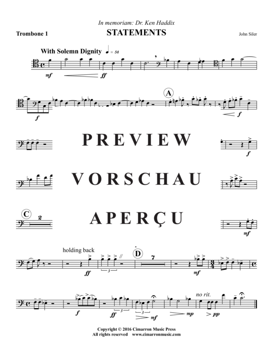 Product gallery: Page 7 of 14 Statements , , (Trombone ensemble)