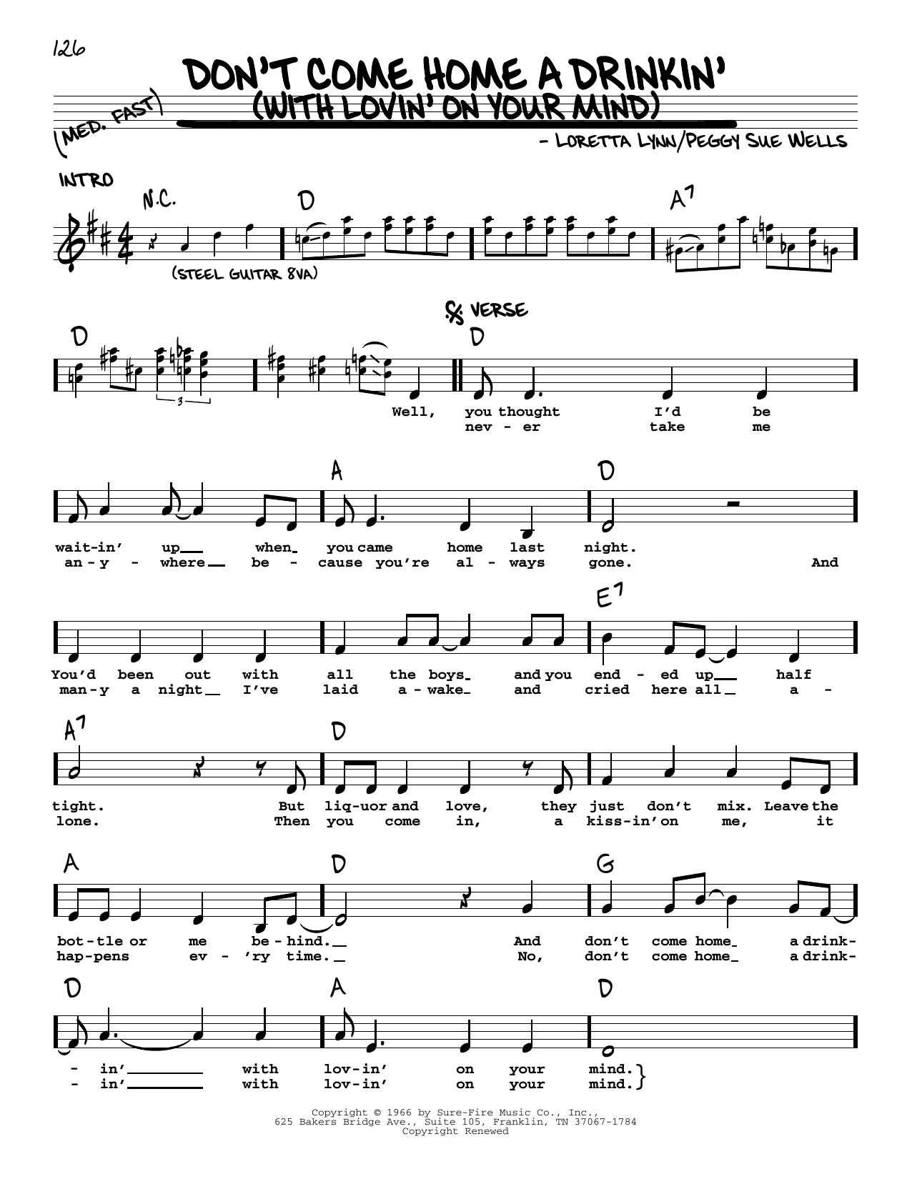 Produktbild zu: Don't Come Home A Drinkin' (With Lovin' On Your Mind)