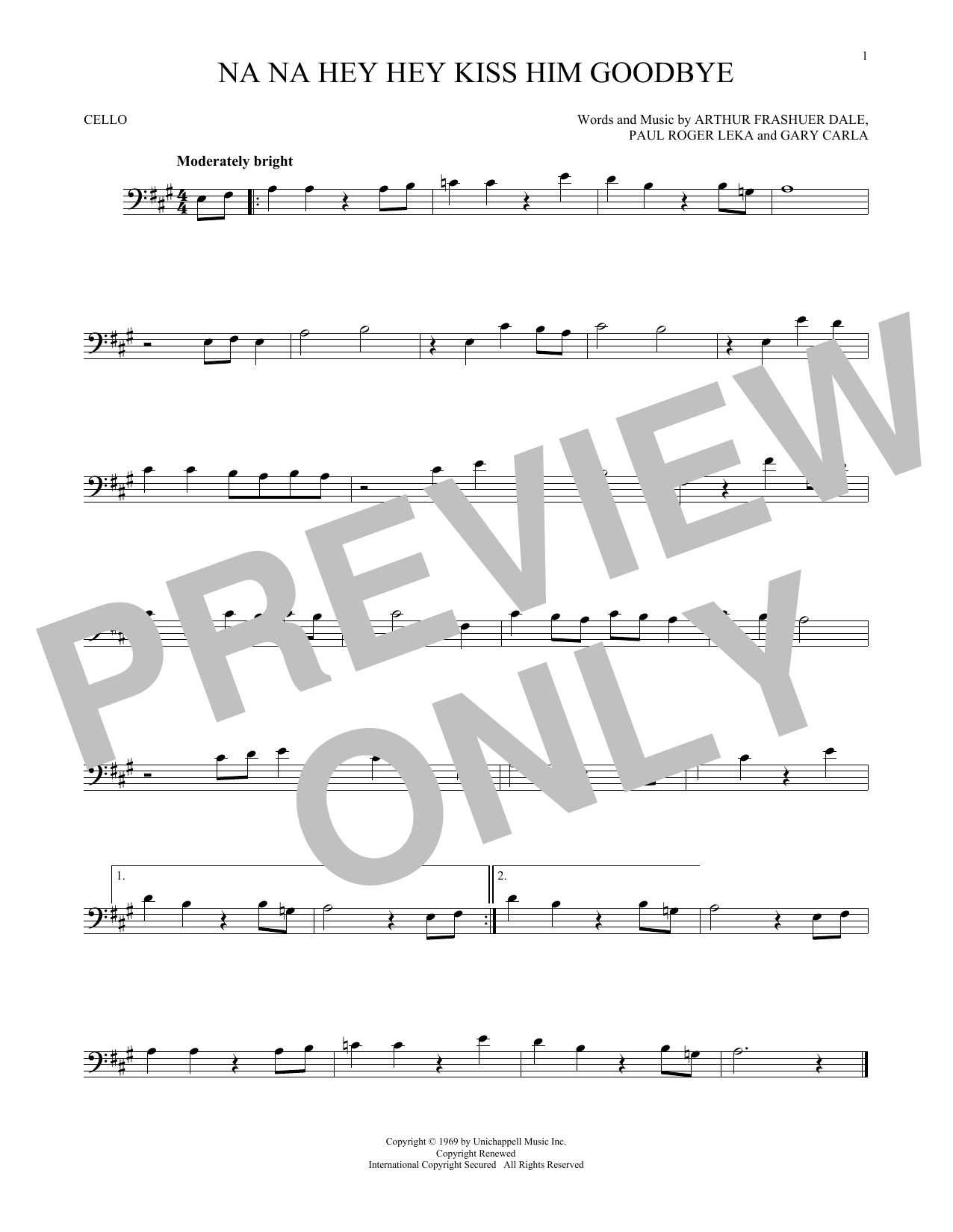 Produktgalerie: Seite 1 von 1 Na Na Hey Hey Kiss Him Goodbye, Steam, Violoncello