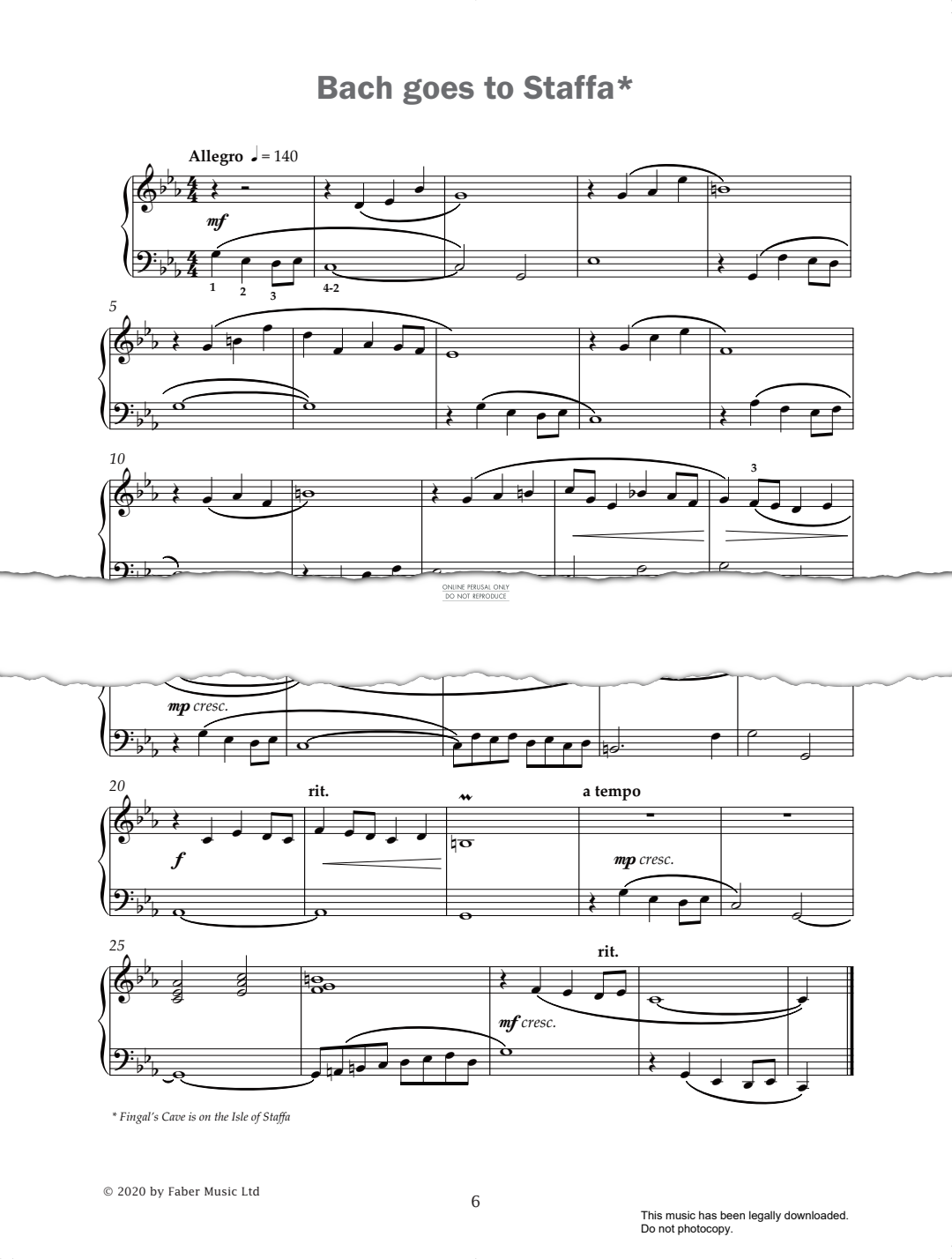 Produktgalerie: Seite 1 von 1 Bach Goes To Staffa (from 'Improve Your Sight-Reading! A Piece a Week Piano Grade 6'), Paul Harris, Klavier
