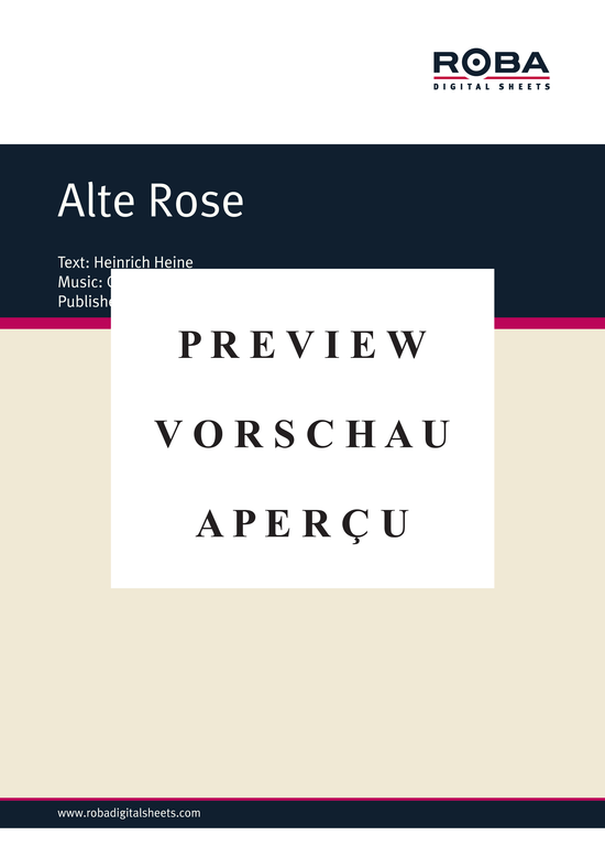 Product gallery: Page 2 of 3 Alte Rose , , (vocals + chords)