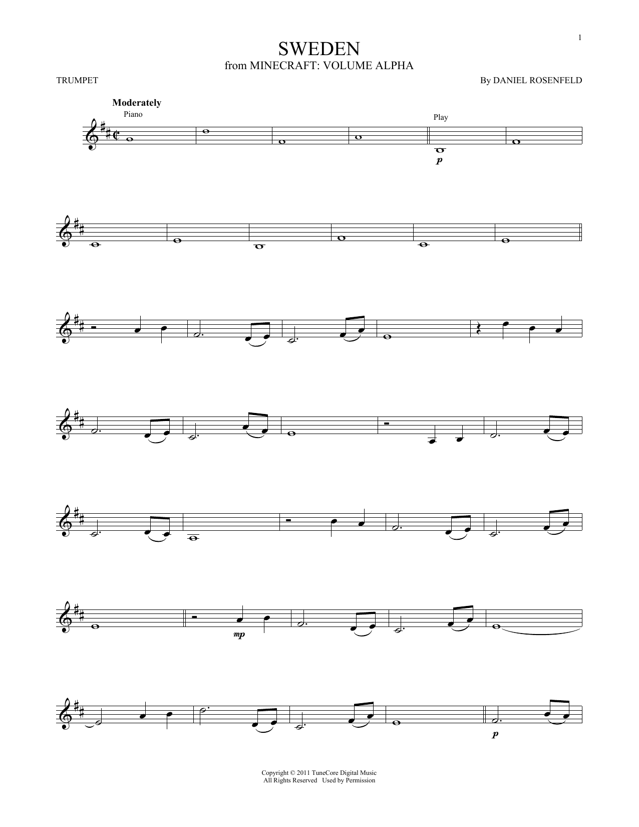 Produktgalerie: Seite 1 von 1 Sweden (from Minecraft), C418, Trompete