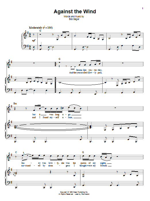 Produktgalerie: Seite 1 von 1 Against The Wind, Bob Seger, Gesang, Klavier