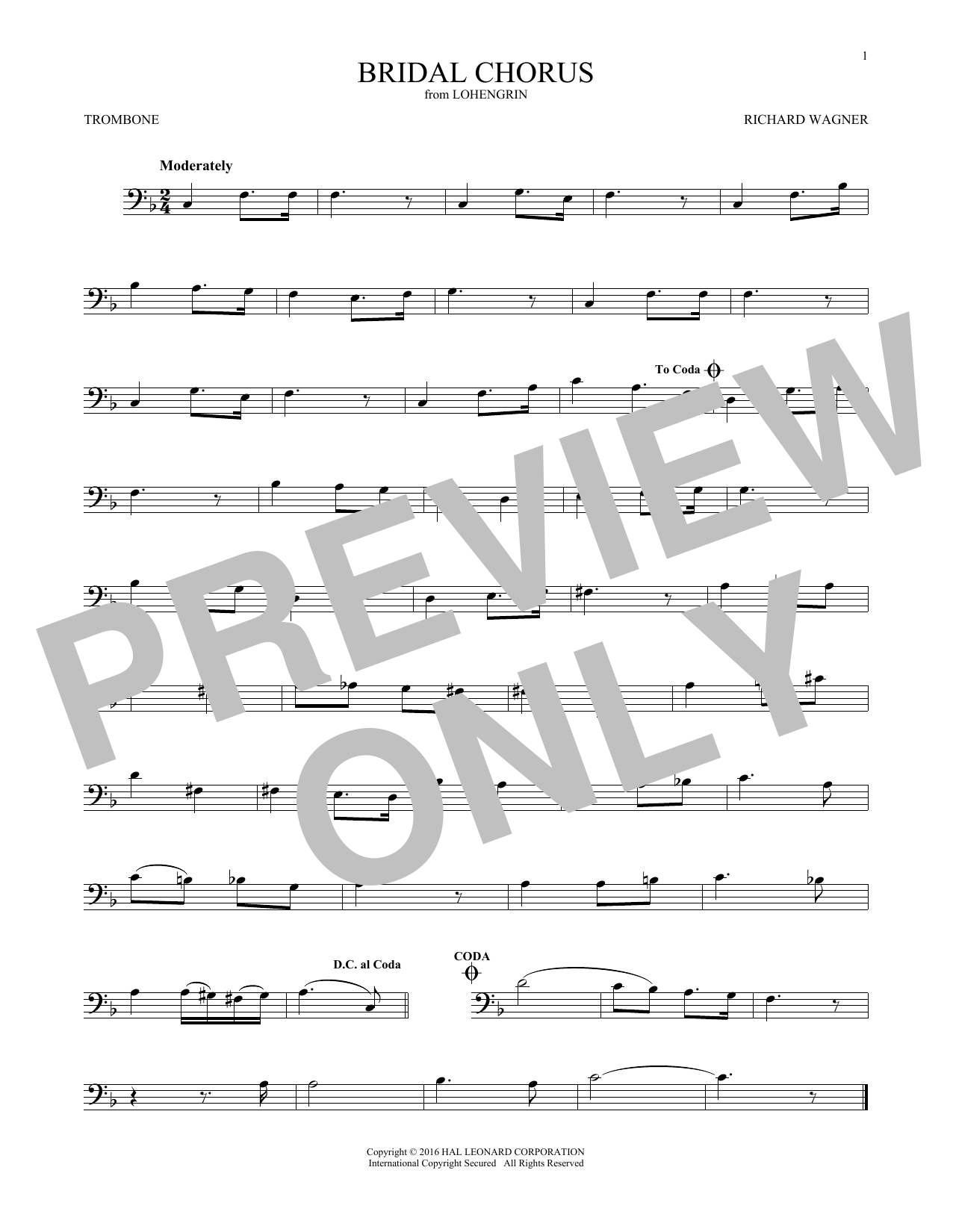 Product gallery: Page 1 of 1 Bridal Chorus, Richard Wagner