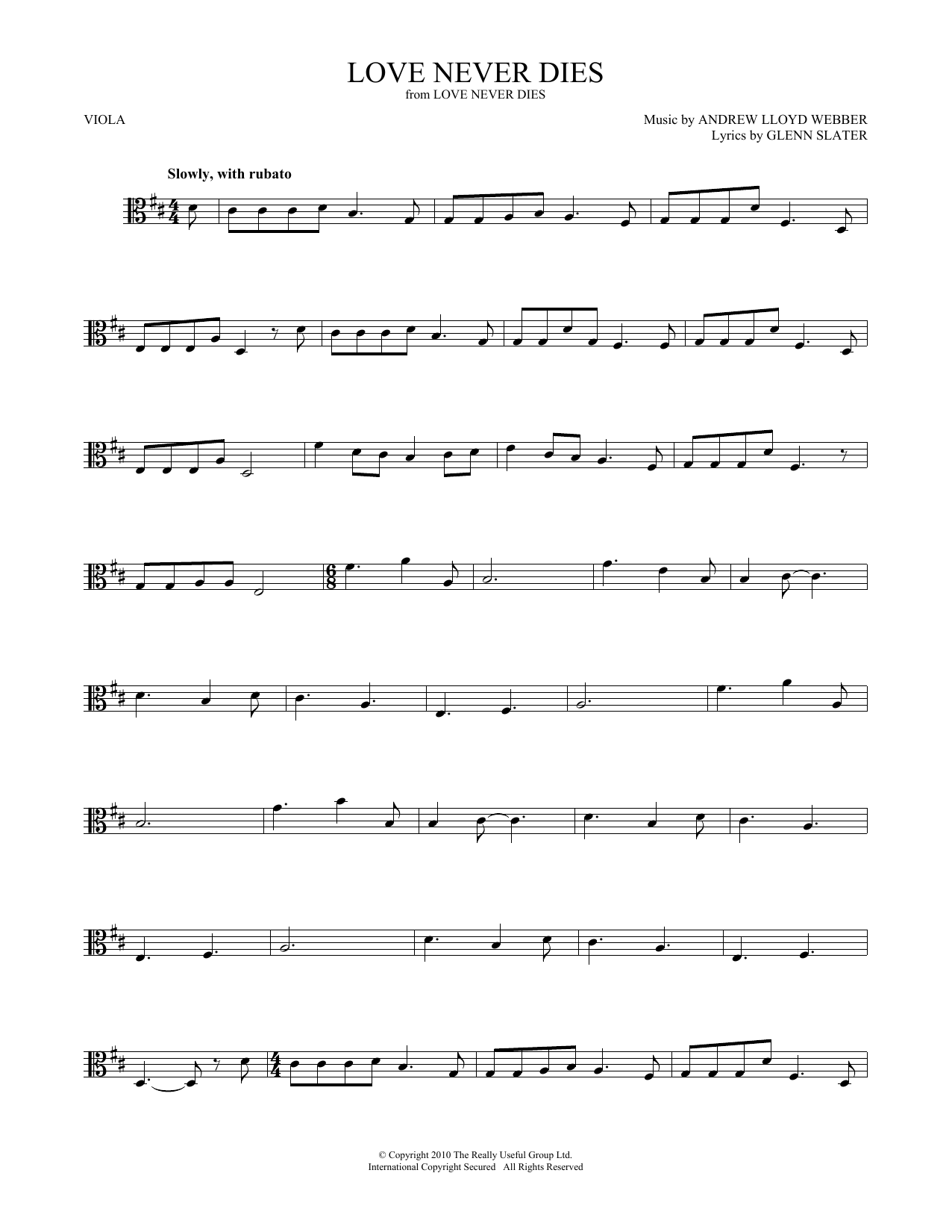 Product gallery: Page 1 of 1 Love Never Dies, Andrew Lloyd Webber