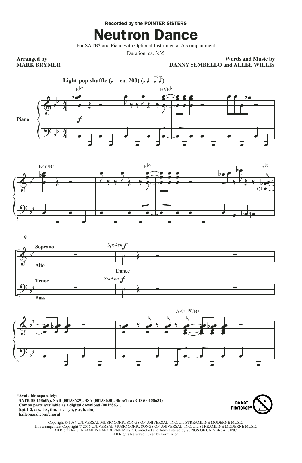 Product picture to: Neutron Dance (arr. Mark Brymer)