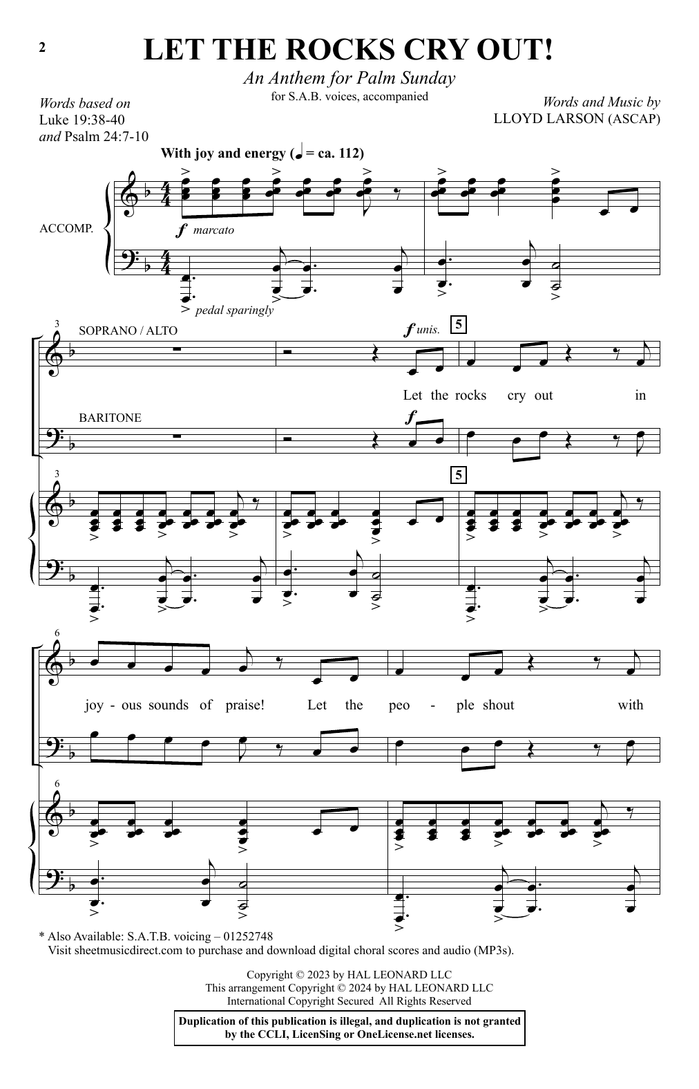 Produktbild zu: Let The Rocks Cry Out! (An Anthem For Palm Sunday)