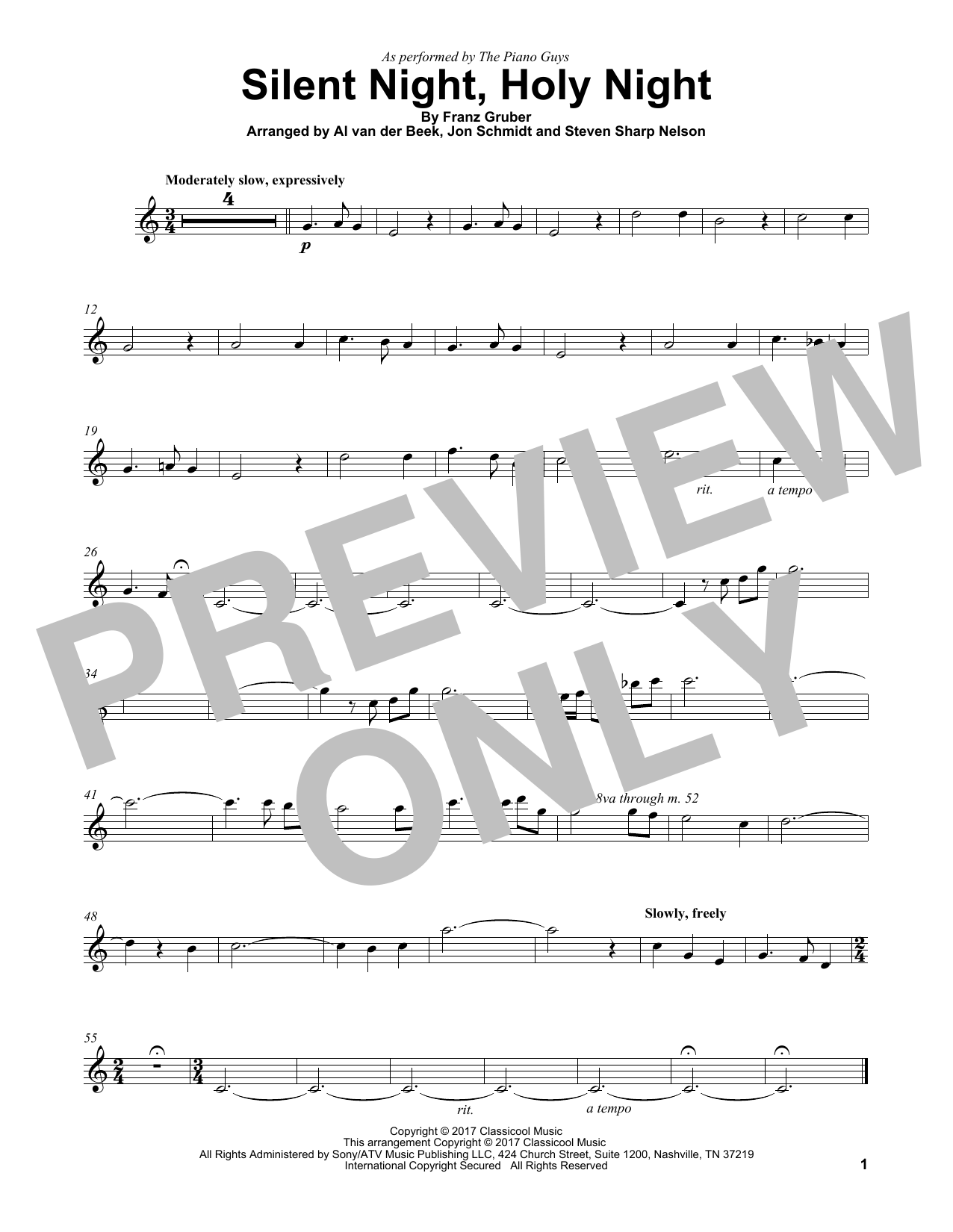 Product gallery: Page 1 of 1 Silent Night, Holy Night, The Piano Guys