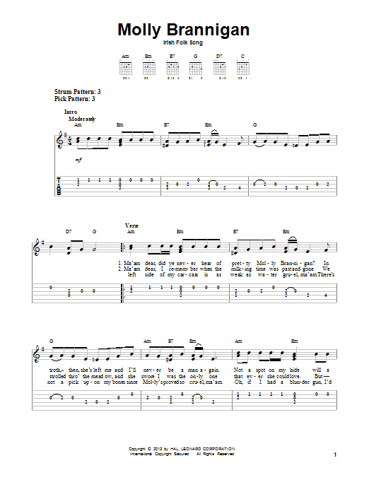 Product gallery: Page 1 of 1 Molly Brannigan, Irish Folksong