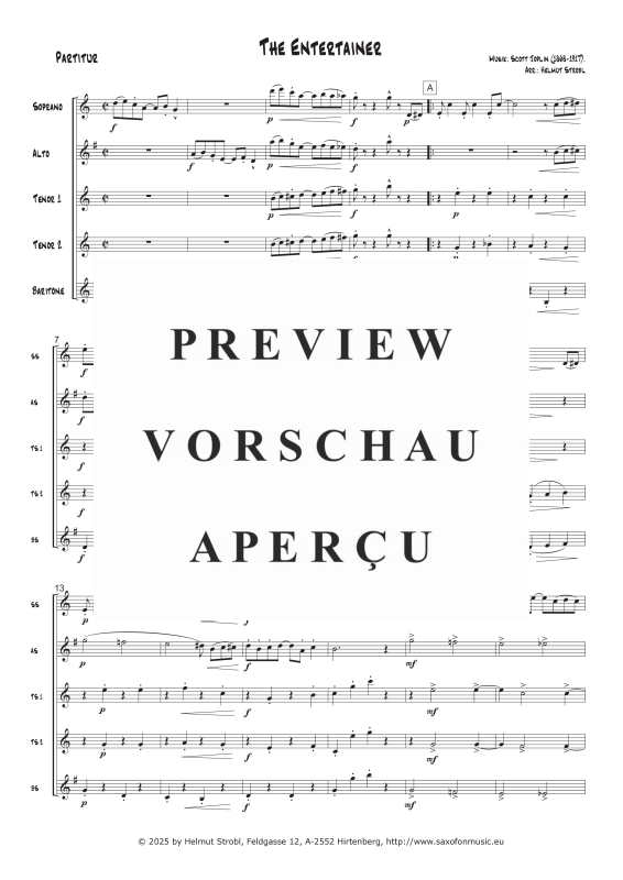 gallery: The Entertainer, , Saxophonquintett