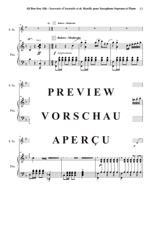 Product gallery: Page 14 of 21 Souvenirs d´Australie et de Manille , , (soprano saxophone + piano)