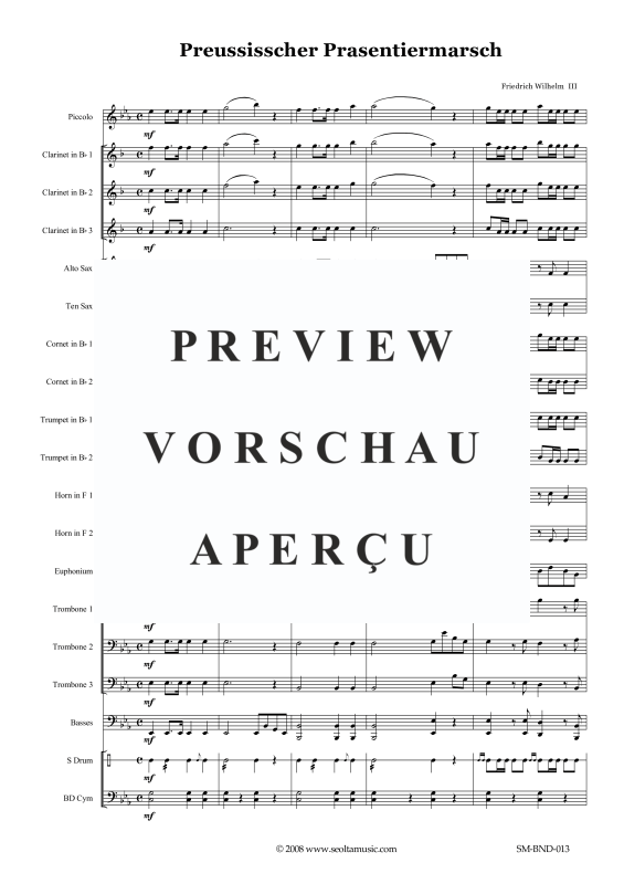 Produktgalerie: Seite 4 von 11 Preußischer Präsentiermarsch, , Concert Band