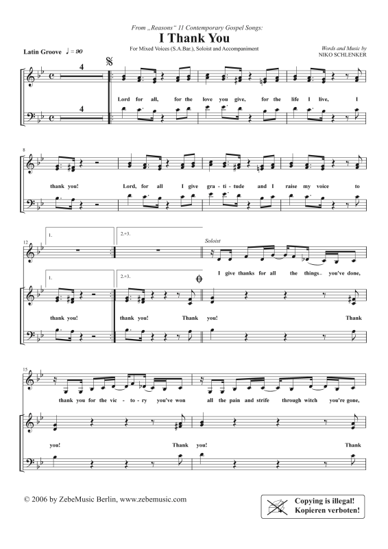 gallery: I Thank You, , Gemischter Chor SAB und Klavier