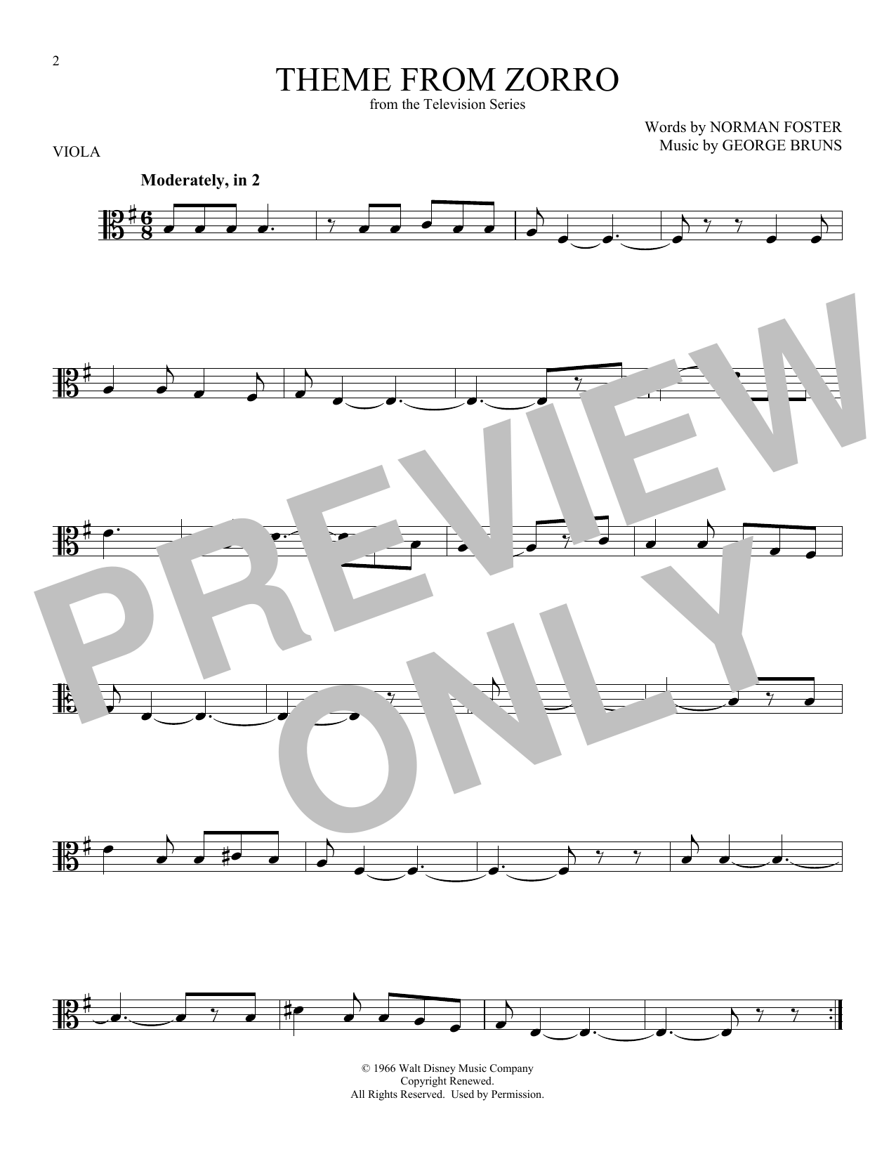 Product gallery: Page 1 of 1 Theme From Zorro, George Bruns