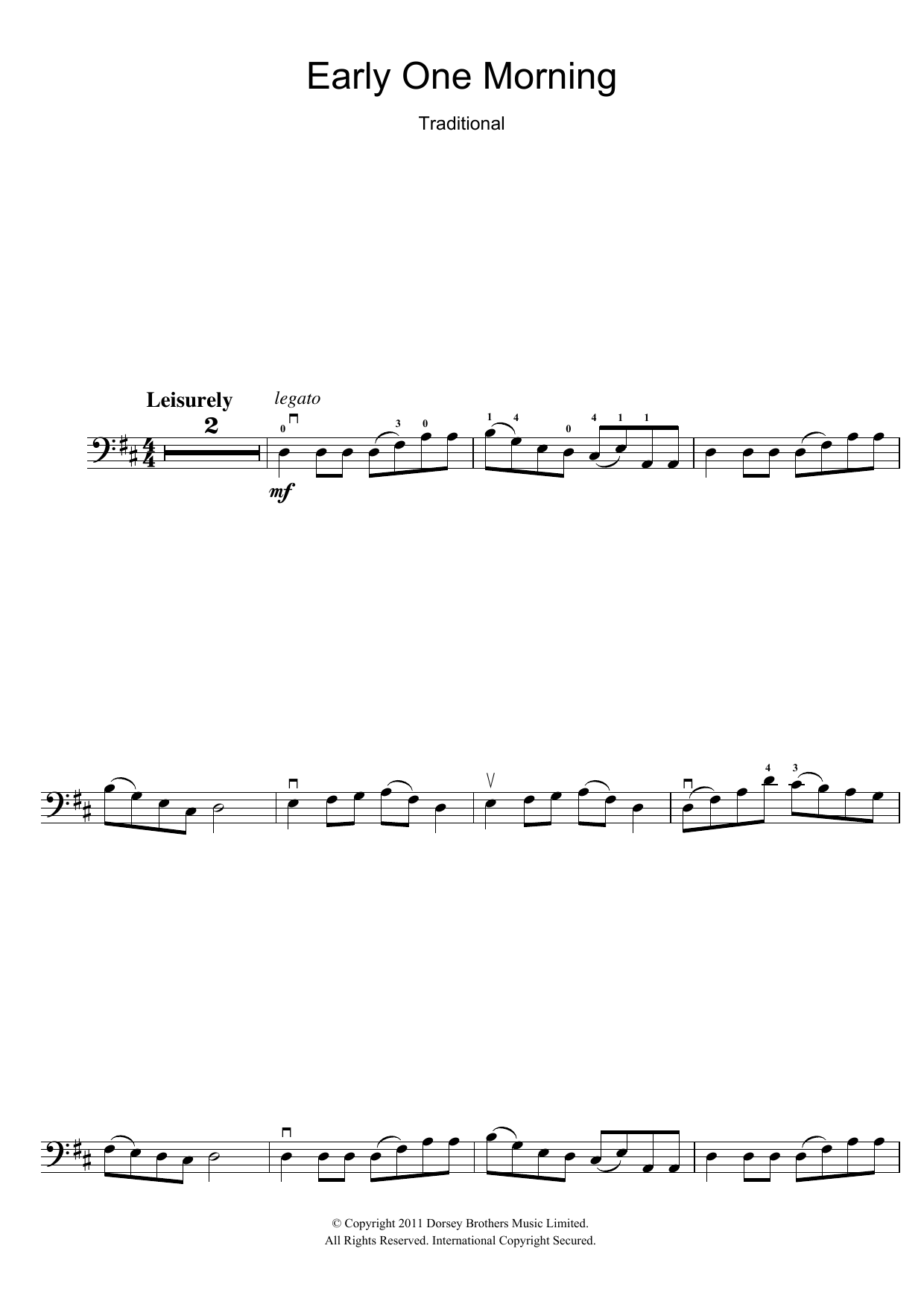 Produktgalerie: Seite 1 von 1 Early One Morning, Traditional, Violoncello