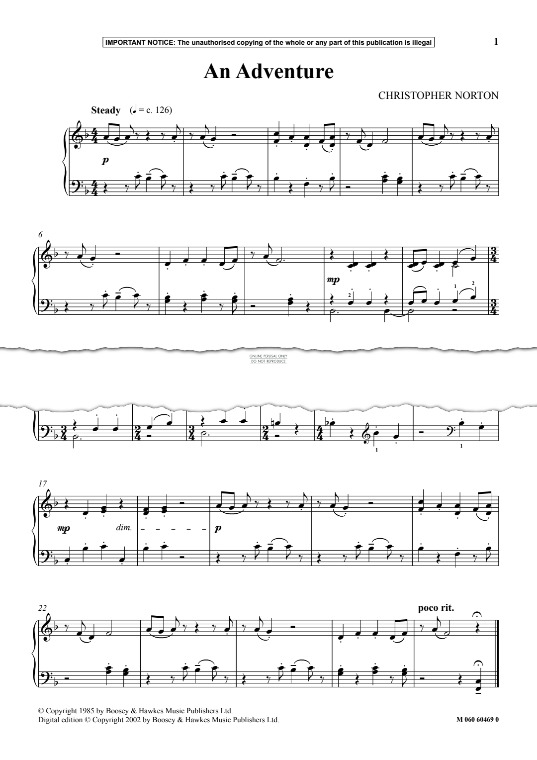 Produktgalerie: Seite 1 von 1 An Adventure, Christopher Norton, Klavier