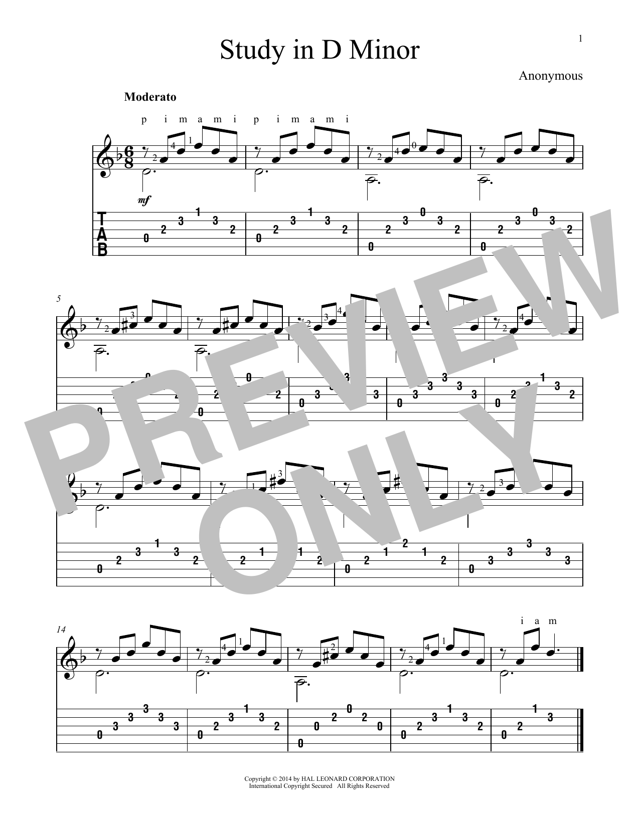 Produktbild zu: Study In D Minor