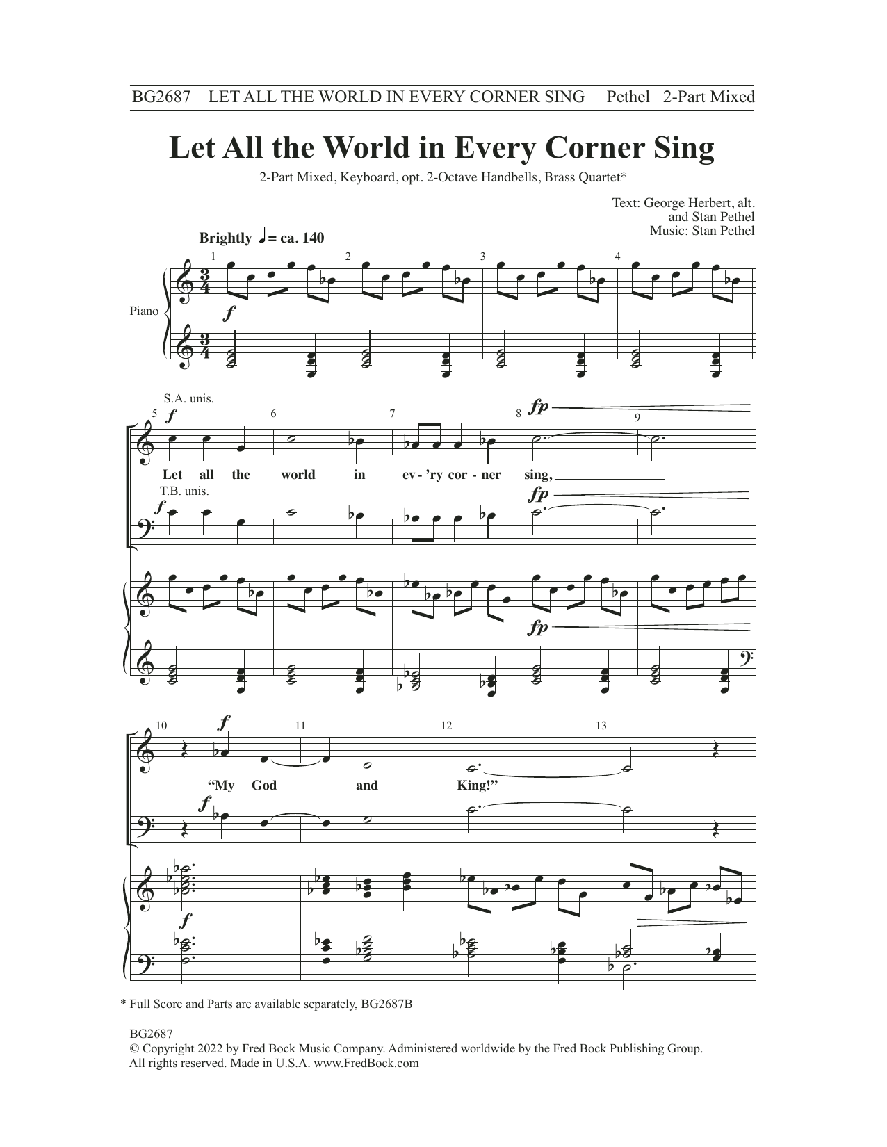 Produktbild zu: Let All the World in Every Corner Sing