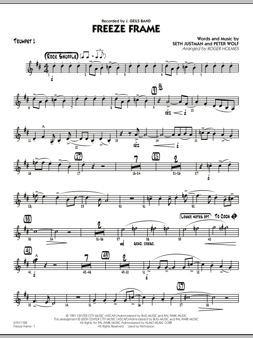 Produktgalerie: Seite 1 von 1 Freeze Frame - Trumpet 1, J. Geils Band