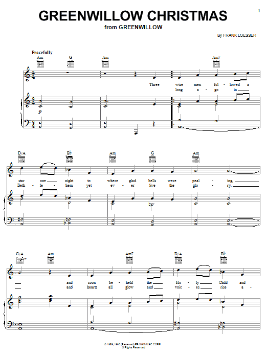 Product gallery: Page 1 of 1 Greenwillow Christmas, Frank Loesser