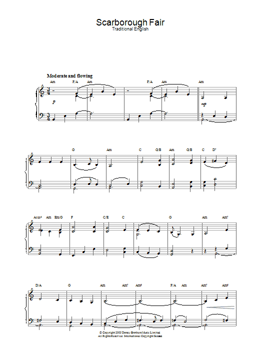 Product gallery: Page 1 of 1 Scarborough Fair, Traditional English Ballad