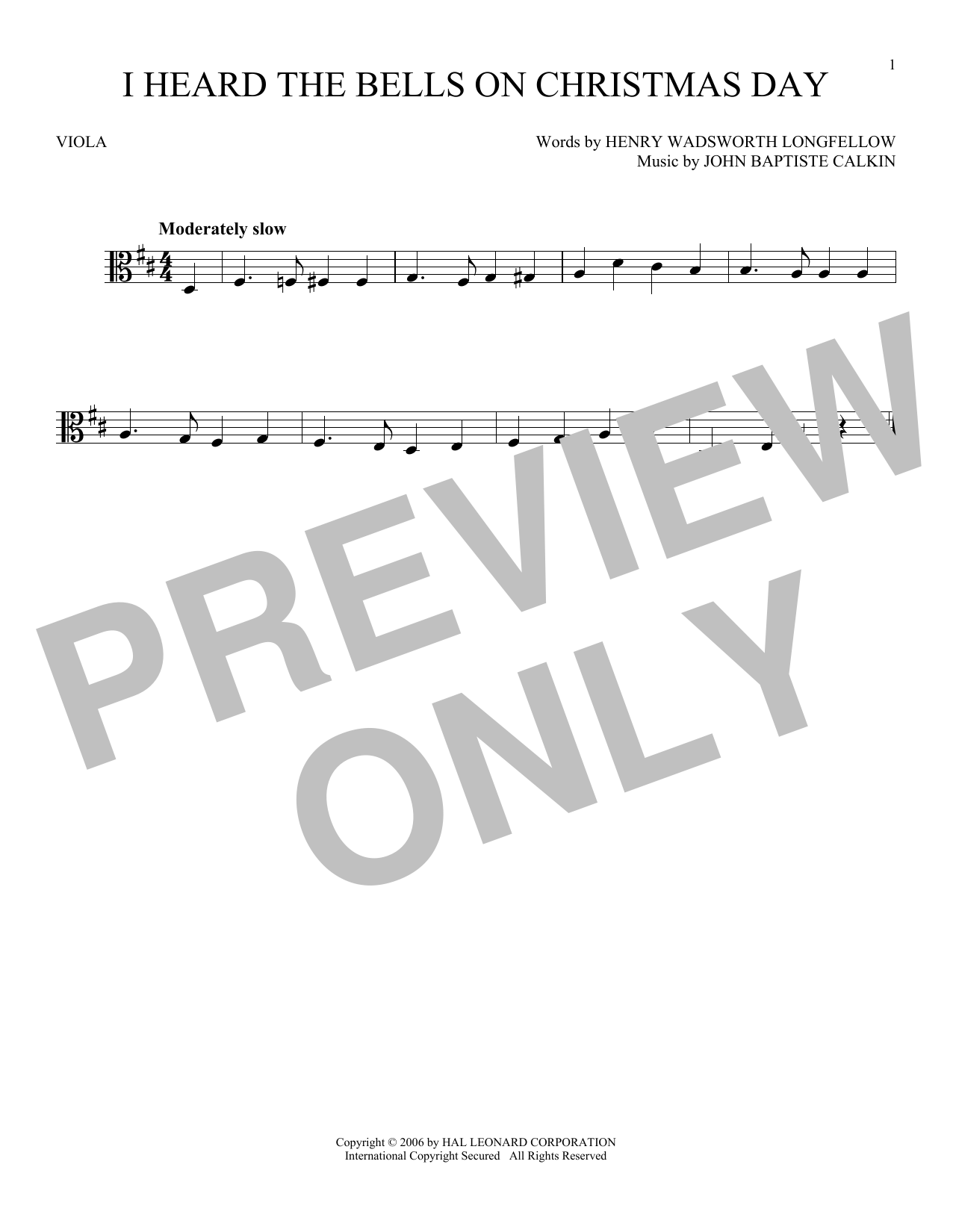 Product gallery: Page 1 of 1 I Heard The Bells On Christmas Day, Henry Wadsworth Longfellow