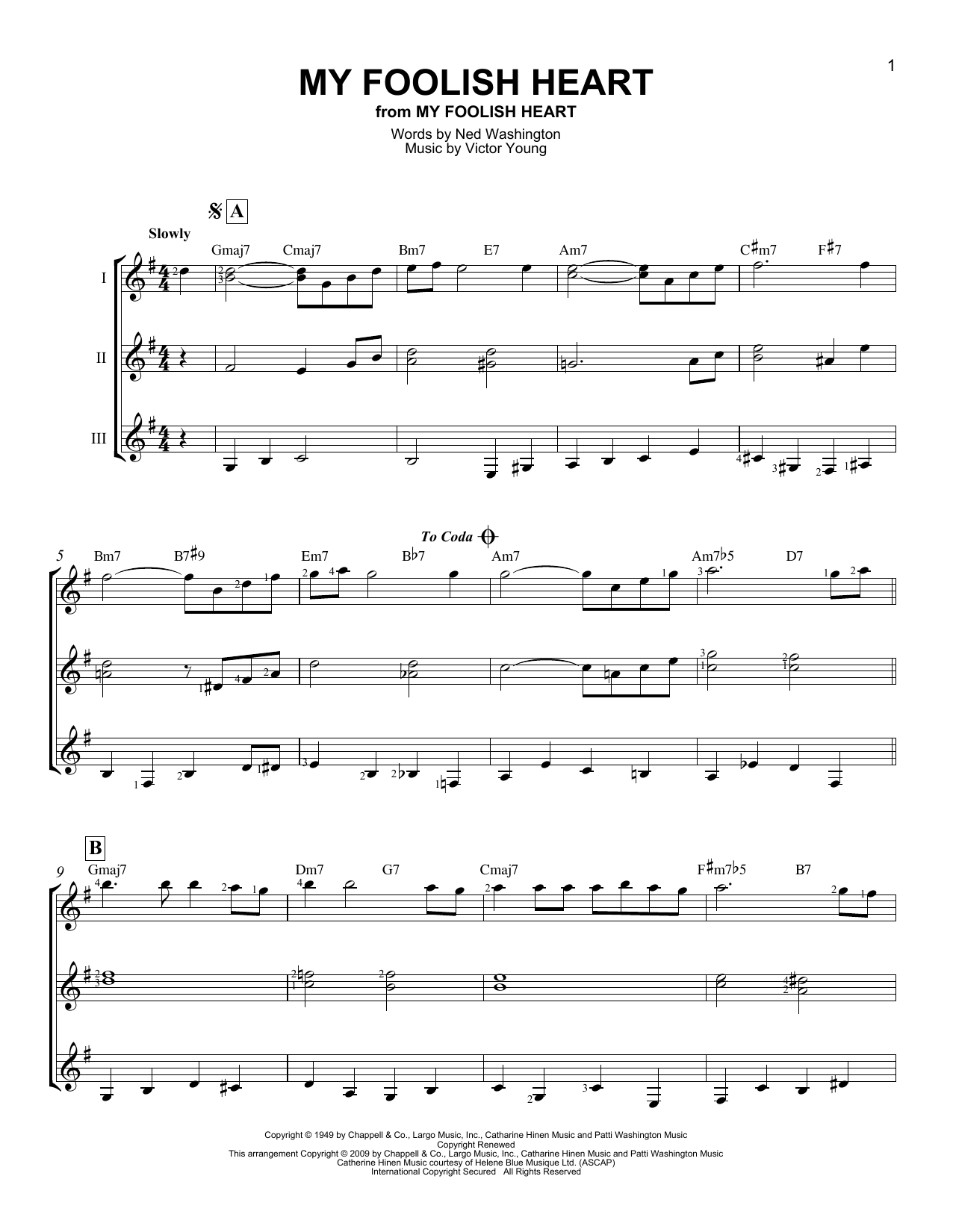 Produktgalerie: Seite 1 von 1 My Foolish Heart, Victor Young, Gitarre