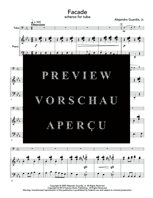 Product gallery: Page 5 of 11 Facade, , (tuba and piano)