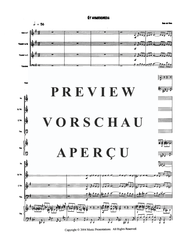 Produktgalerie: Seite 3 von 11 Et Misericordia, , BlechblÀser Trio und Klavier