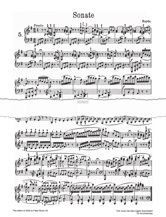 Produktgalerie: Seite 1 von 1 Sonata in E minor Hob. XVI 34, , Klavier
