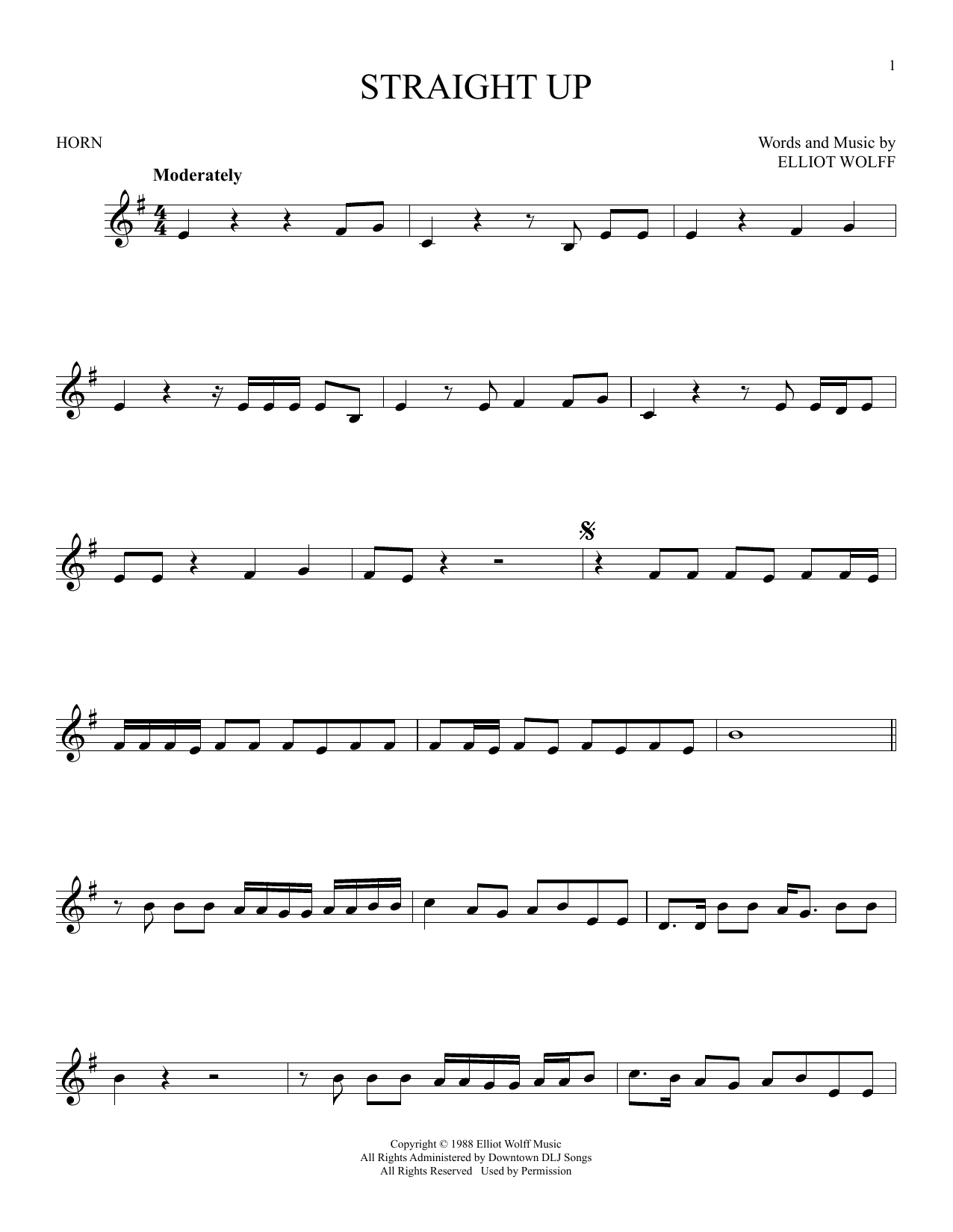 Produktgalerie: Seite 1 von 1 Straight Up, Paula Abdul, Horn