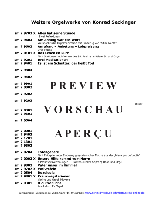 Produktgalerie: Seite 5 von 5 Concertino , , (Blechbläserquintett + Orgel) Posaune 1