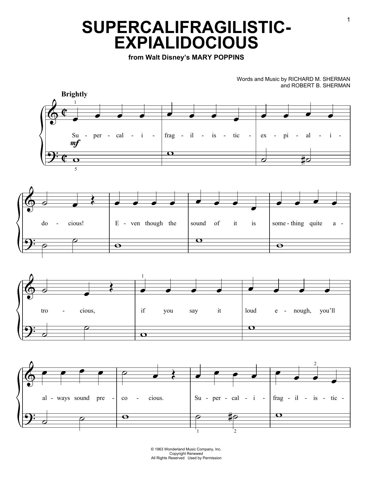 Produktgalerie: Seite 1 von 1 Supercalifragilisticexpialidocious (from Mary Poppins), Julie Andrews, Klavier