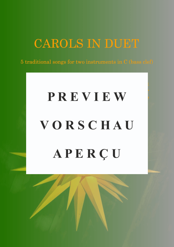 gallery: Carols in Duet, , Duette für 2 Posaunen oder Instrumente in C Bass