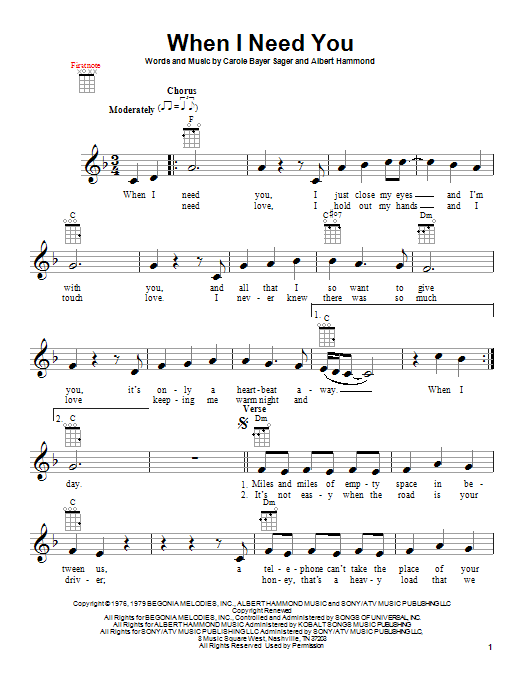 Product gallery: Page 1 of 1 When I Need You, Leo Sayer