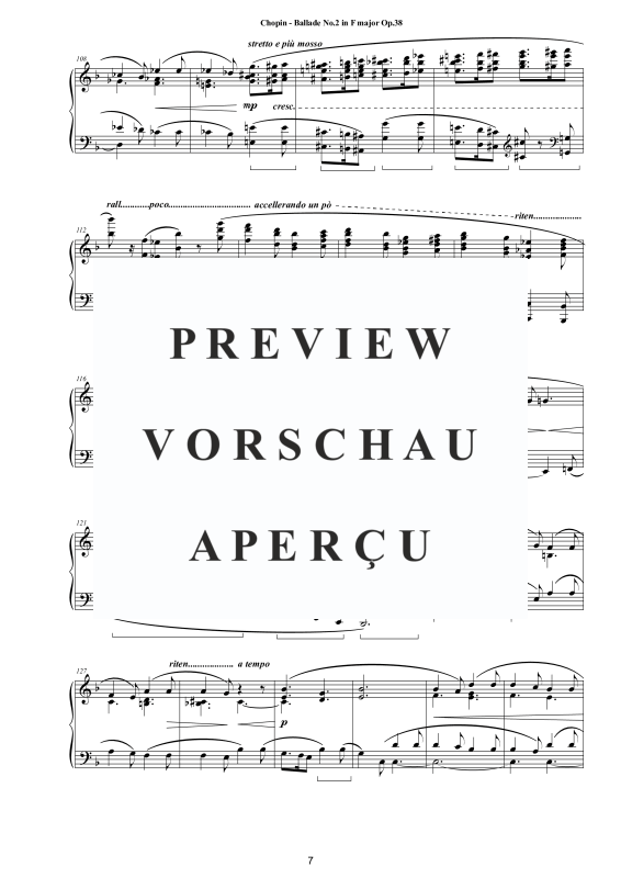 Produktgalerie: Seite 8 von 11 Ballade Nr. 2 F-Dur Op. 38, , Klavier Solo
