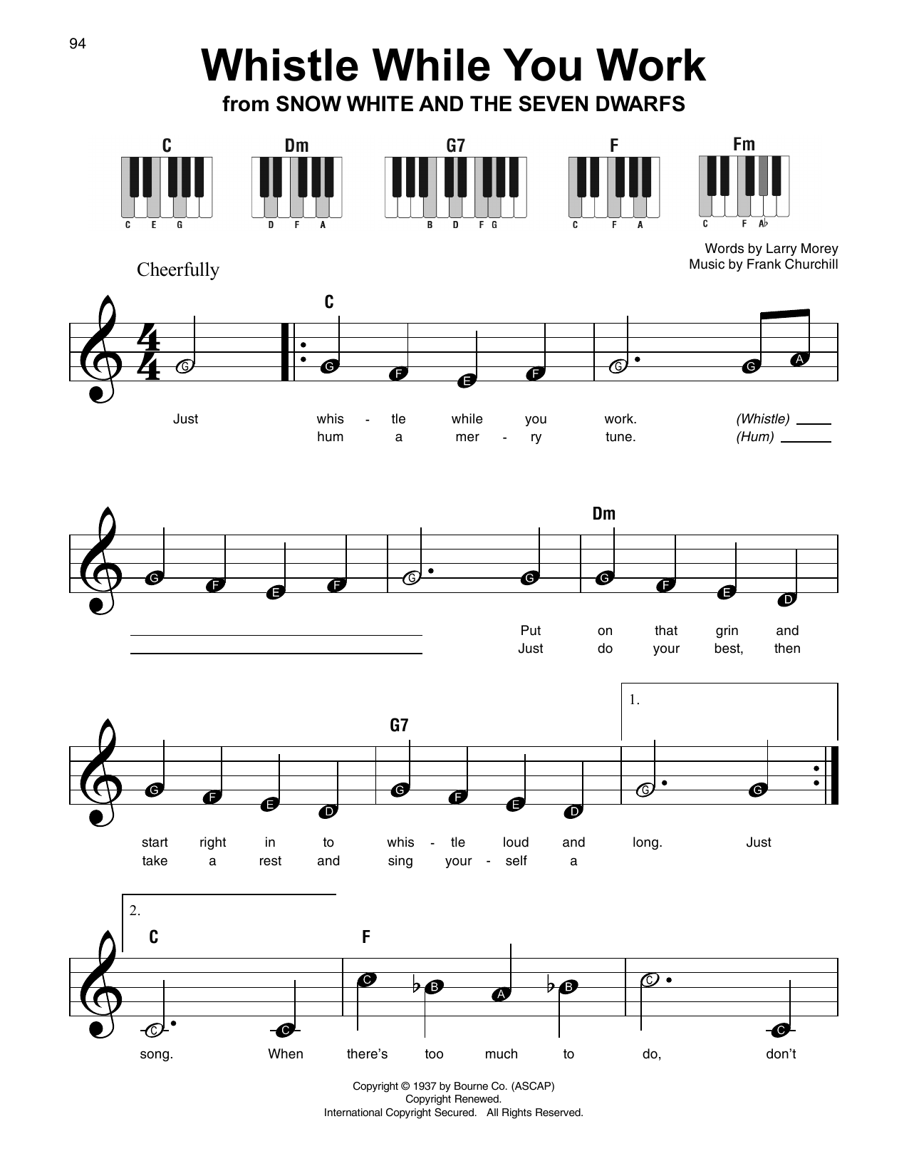 Produktbild zu: Whistle While You Work (from Snow White And The Seven Dwarfs)