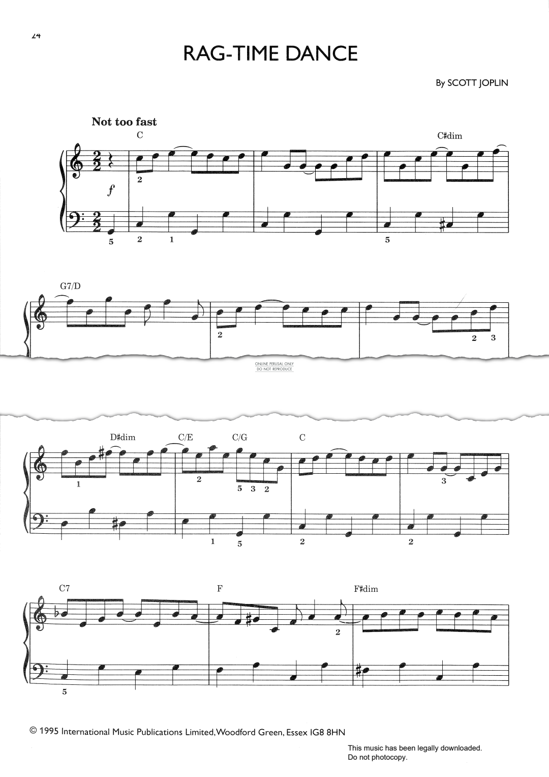gallery: Rag-Time Dance, Scott Joplin, Klavier