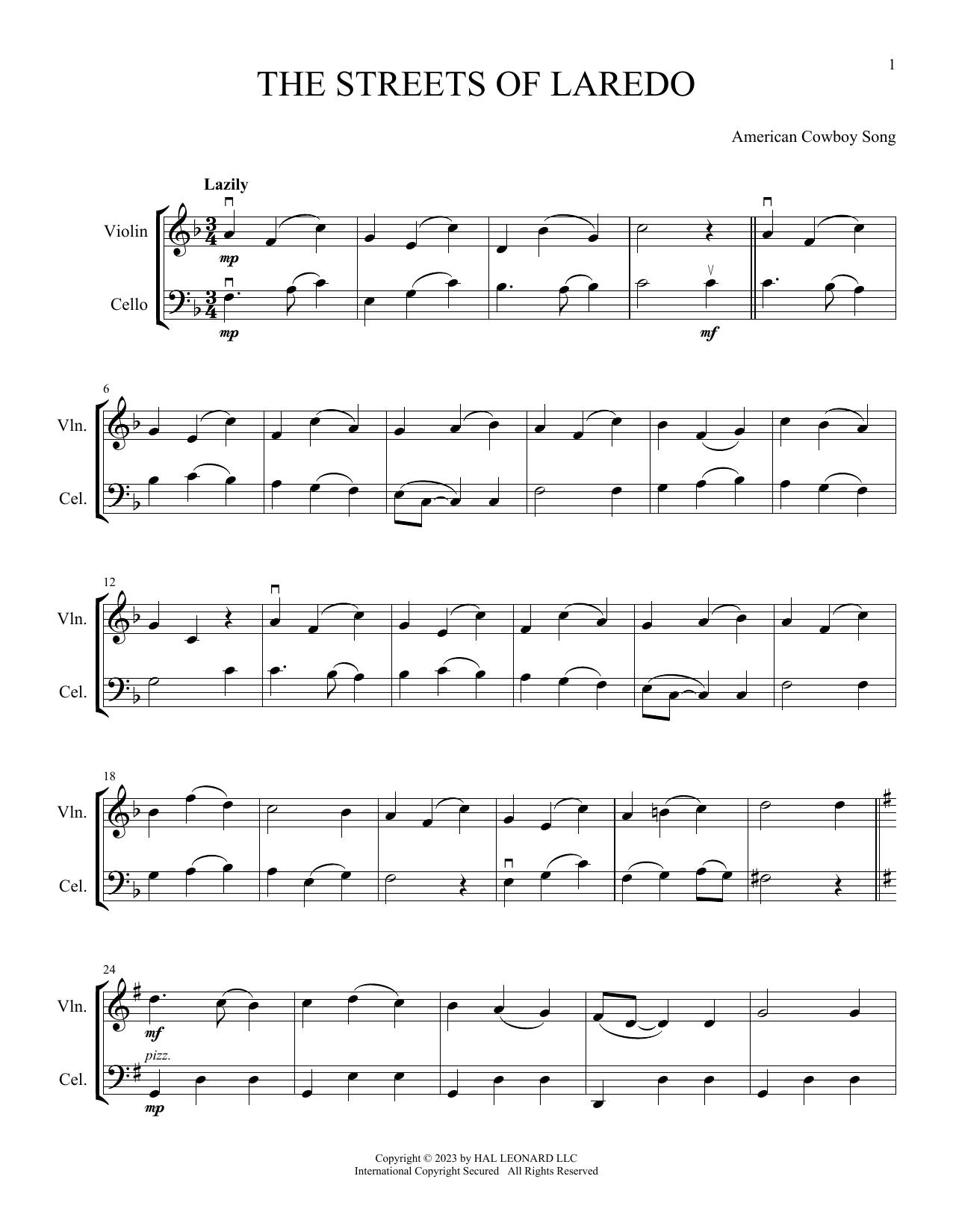 Produktbild zu: The Streets Of Laredo (arr. Michelle Hynson)