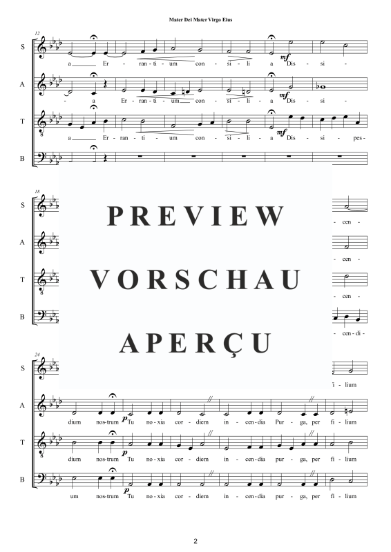 Produktgalerie: Seite 3 von 8 Mater Dei Mater Virgo Eius, , Geistliche Motette für Gemischter Chor